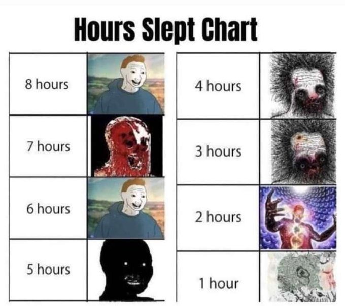 Yo siempre duermo 8 horas - meme
