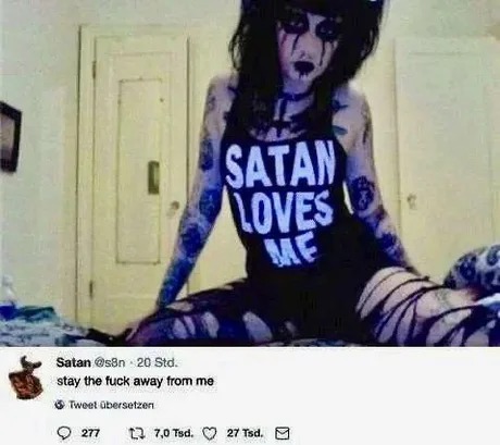 Satan doesn't love you - meme