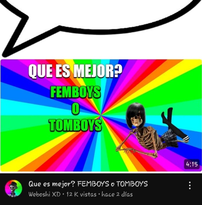 Femboys o tomboys? A mi se me hace que no aceptas tu homosexualidad - meme