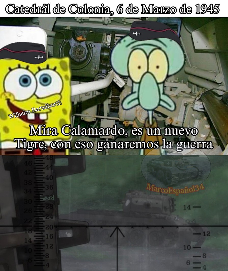 He vuelto. Contexto: Los tripulantes de un tanque alemán, acostumbrados a ver prototipos alemanes, pensaron que un Pershing Estadounidense era un tanque aliado - meme