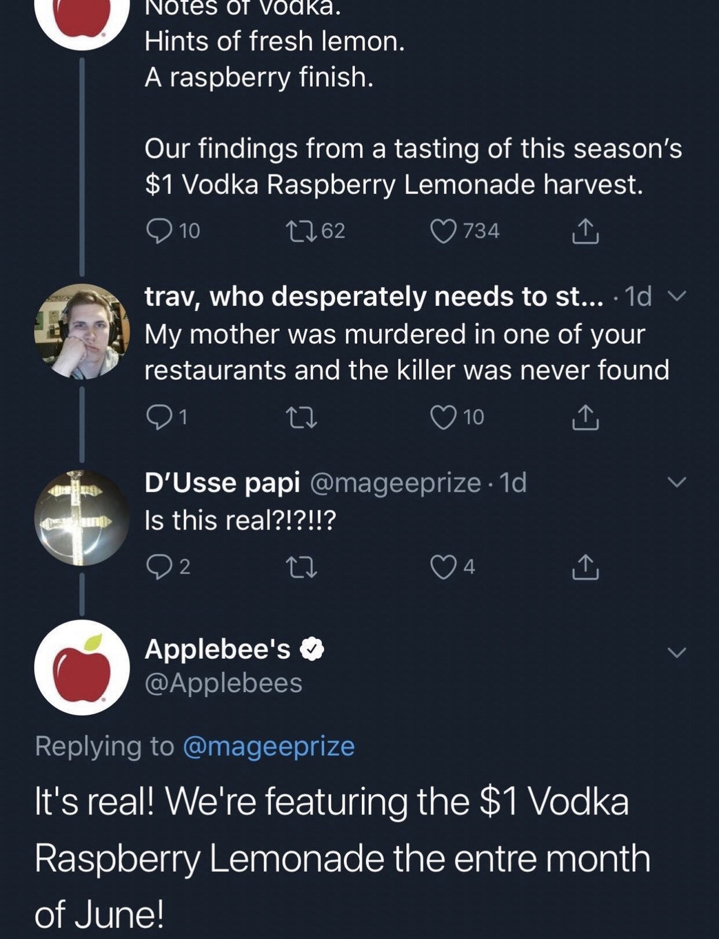 Applebee's don't give a fuck tbh - meme