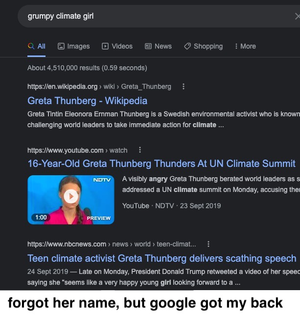 Google got my back - meme