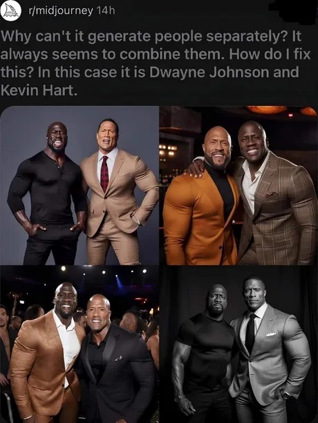 Dwayne Johnson and Kevin Hart AI - meme