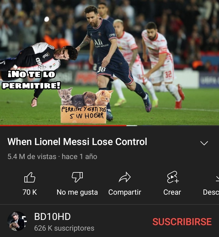 When Lionel Messi lose control - meme