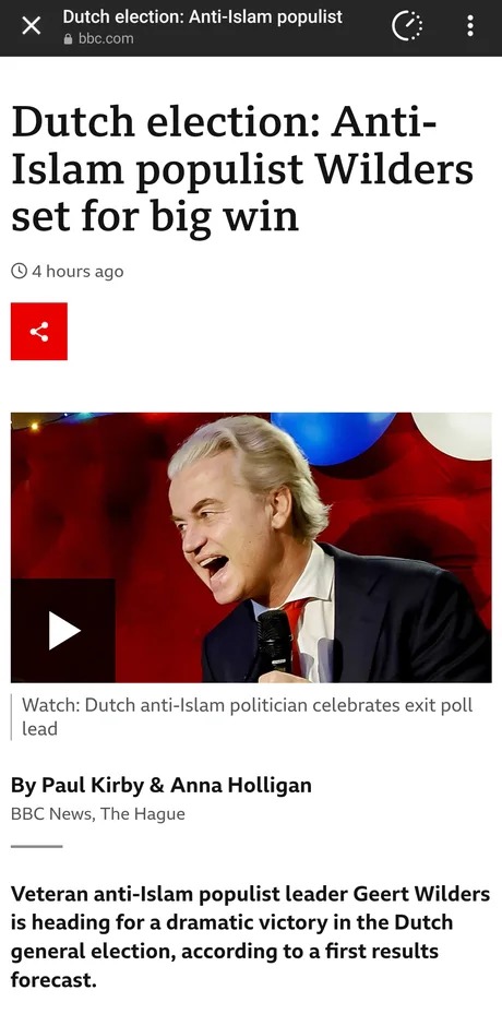 Dutch election news - meme