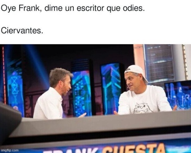 Frank Cuesta entrevistado por el ciervo - meme