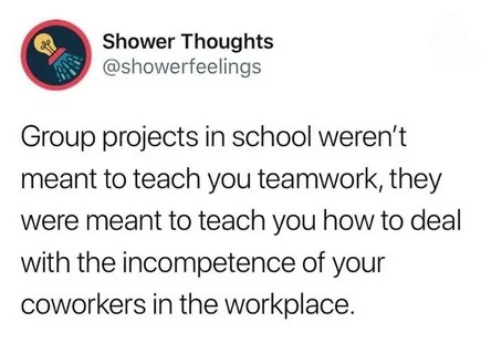 group project trauma - meme