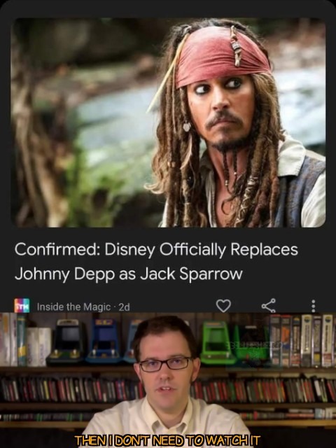Johnny Depp will be replaced as Jack sparrow meme