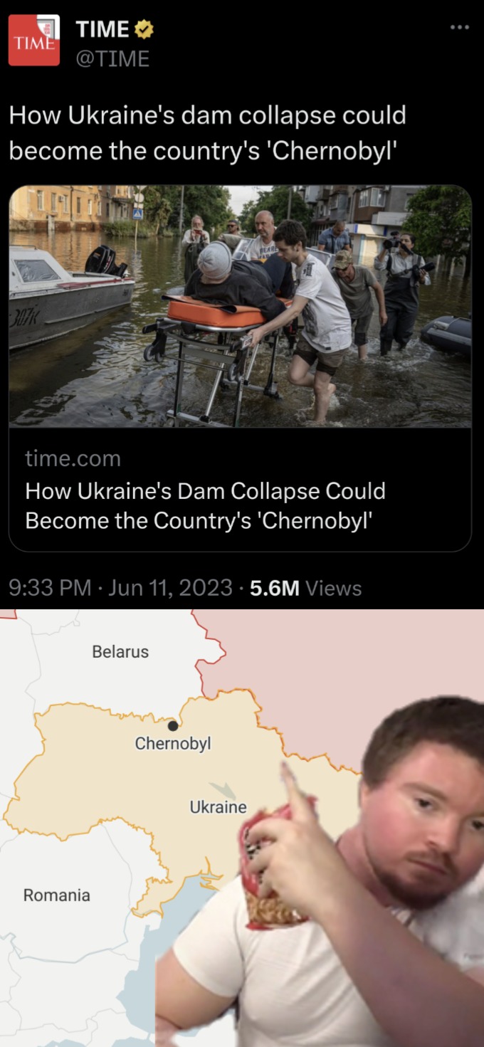 Chernobyl is in Ukraine - meme
