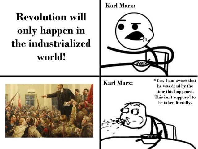 Karl Marx vs Lenin - meme