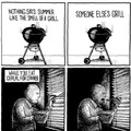 The smell of a grill