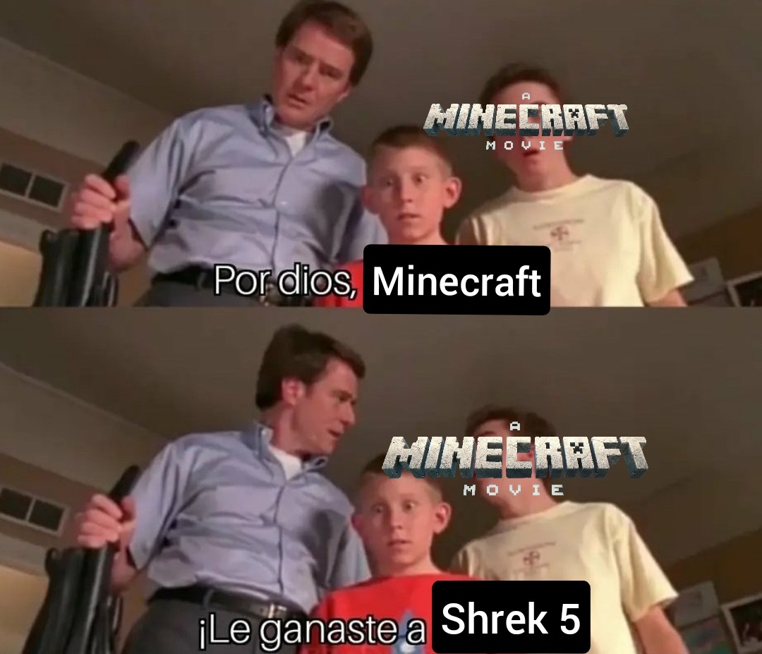 Minecraft le gano a Shrek en cuanto a diseños de personajes - meme
