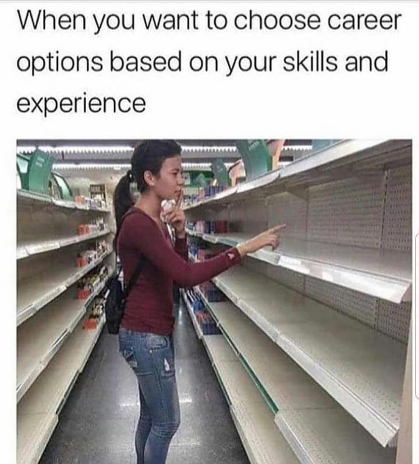 So many options - meme