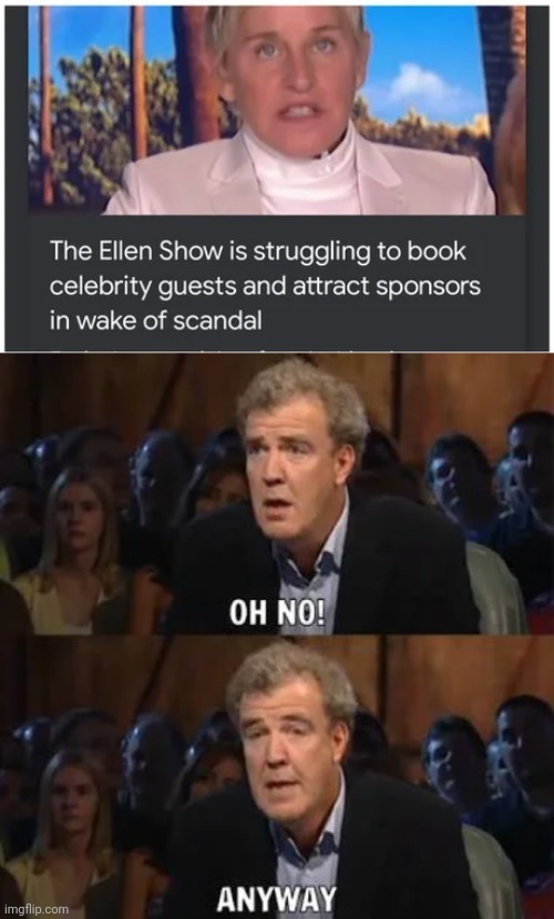 Now Ellen know male struggle - meme