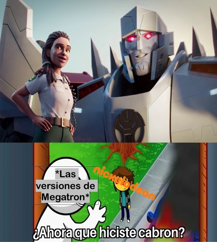 When las versiones de Megatron reaccionan al Megatron de Nickelodeon - meme