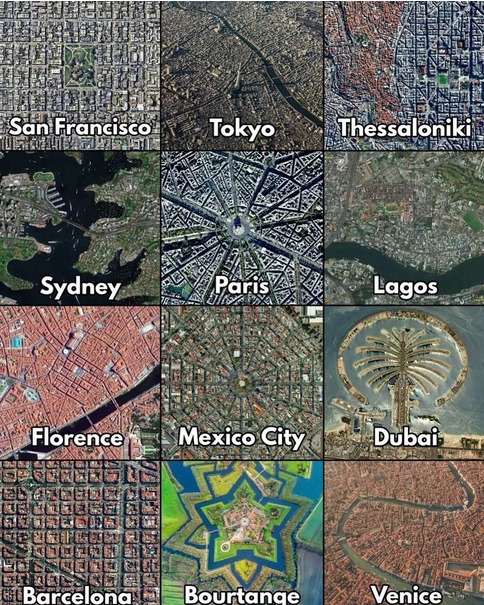 Aerial Views of Some Cities Around the World.  - meme