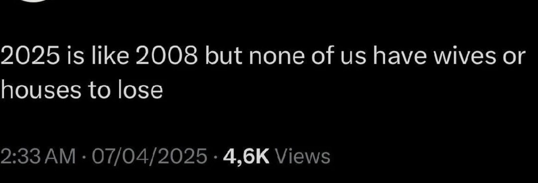 2025 is 2008 with zero assets and more depression - meme