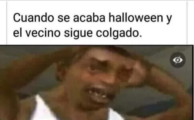 Humor negro de halloween - meme