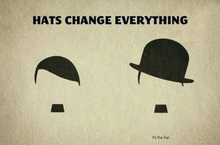 The hat is mightier than the sword - meme