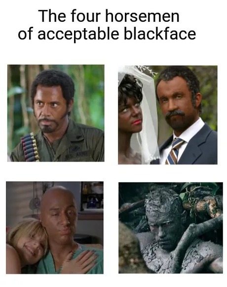 Acceptable blackface - meme