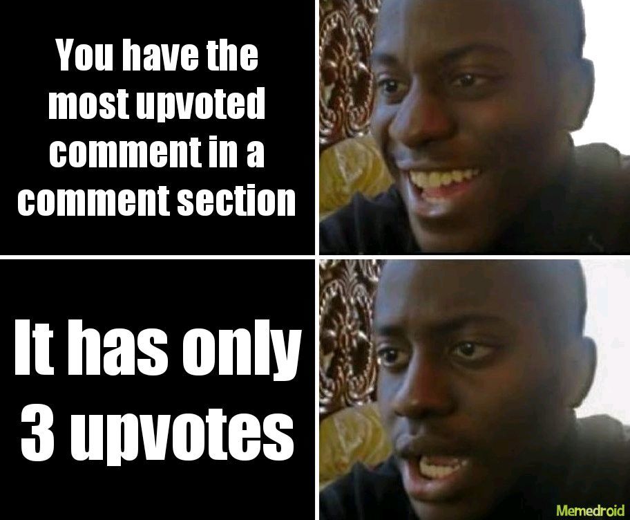 No one gets any votes in the comment section - meme