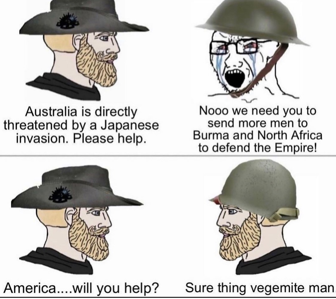 back when Australian had some brass balls. now they are baby shit soft - meme