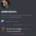 Se confirma Jimmy San conoce memedroid :raising: yo entre a su server y le hable por privado :cool: