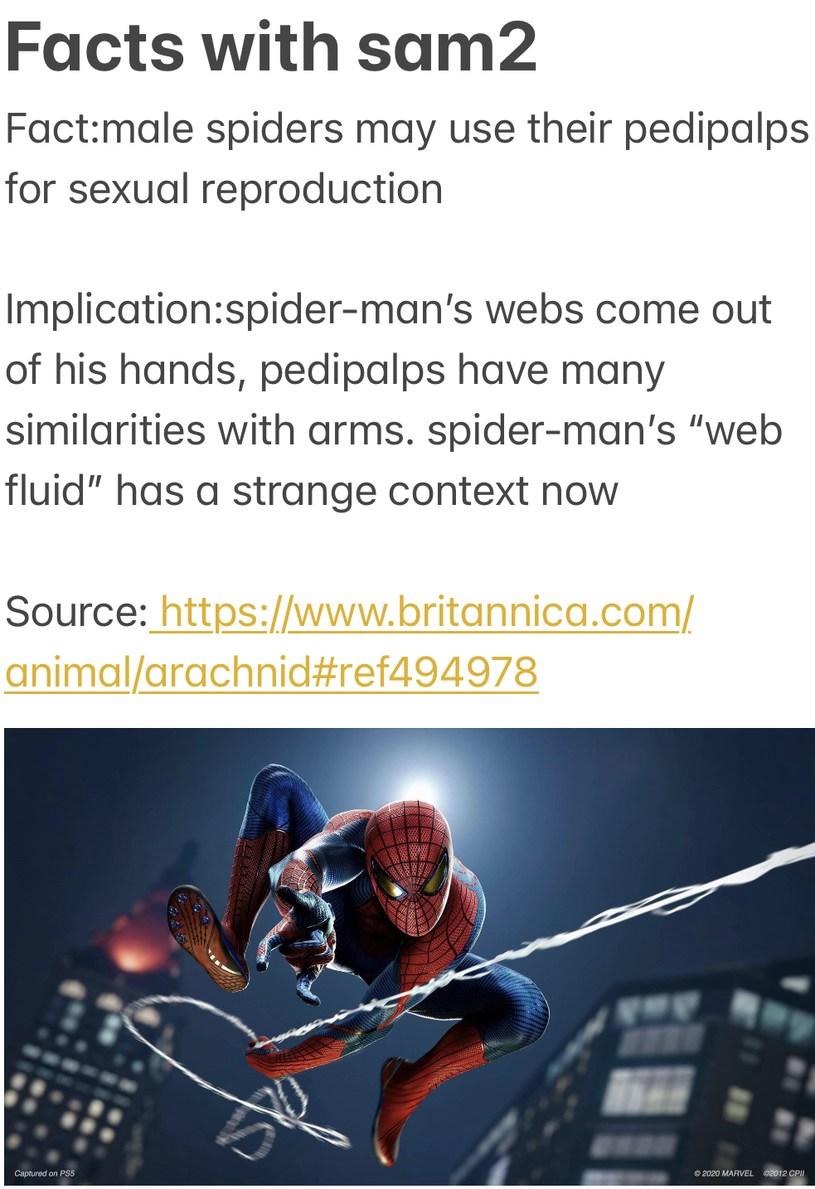 Spider-man’s “webbing” - meme