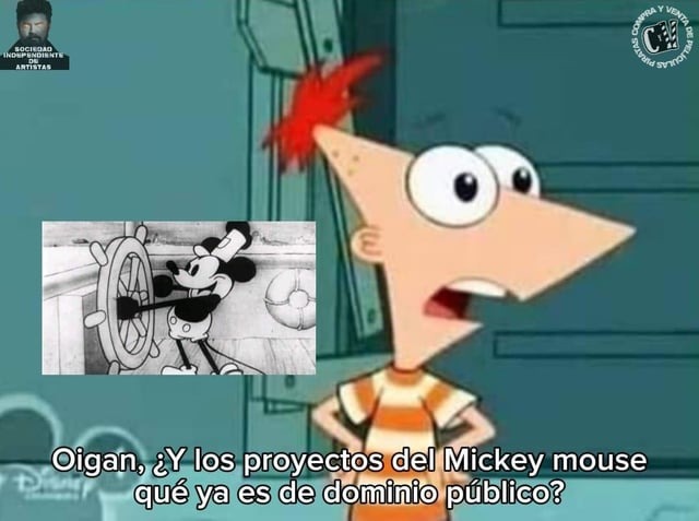 Mickey Mouse dominio público - meme