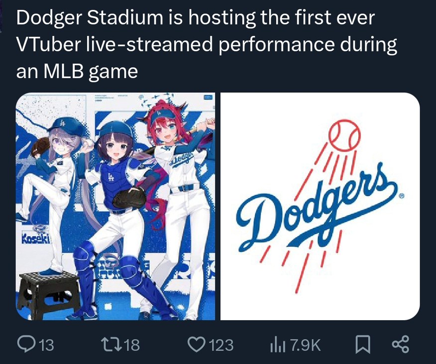 First VTuber live at MLB game lol - meme
