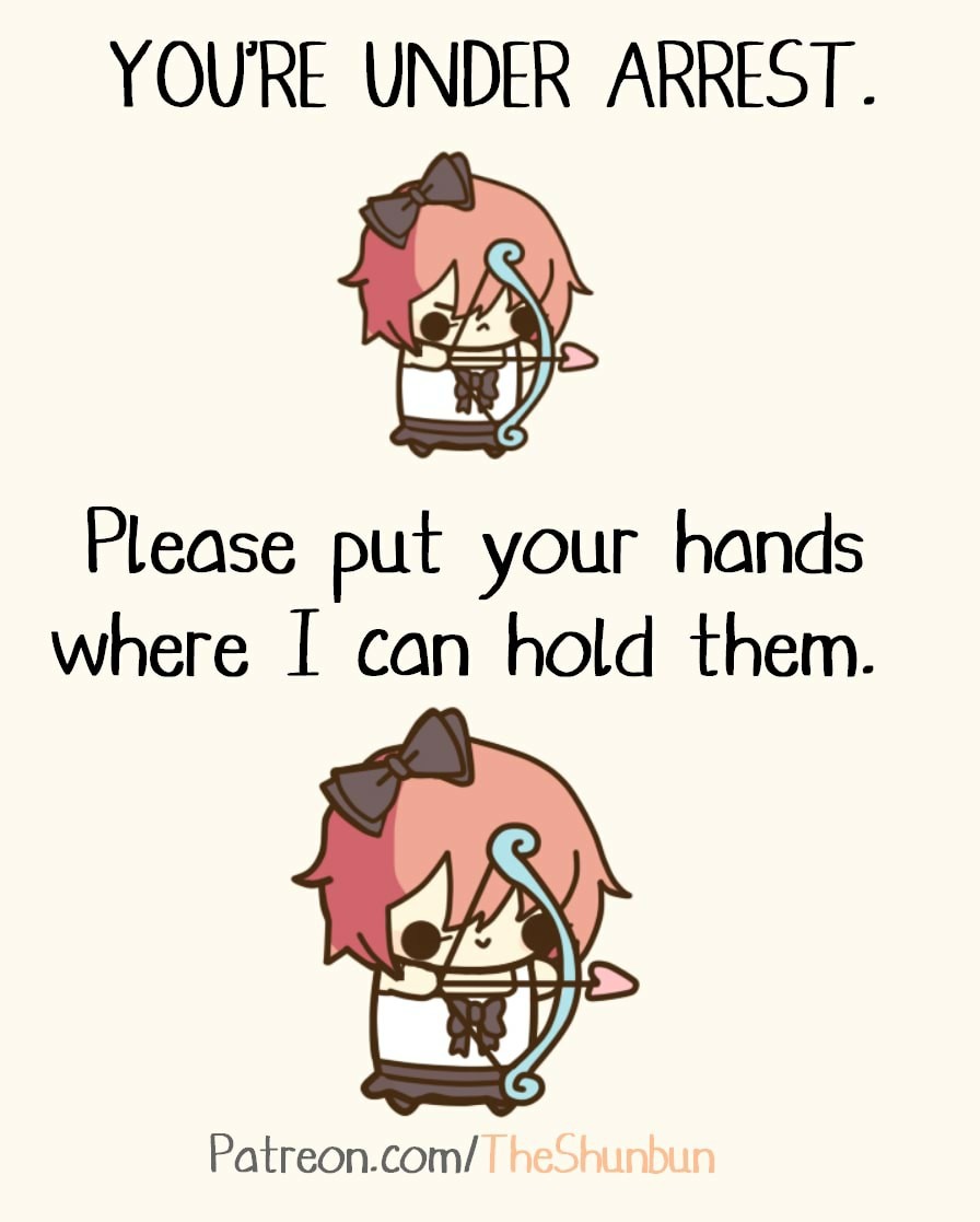 Holding hands up - meme