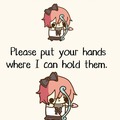 Holding hands up