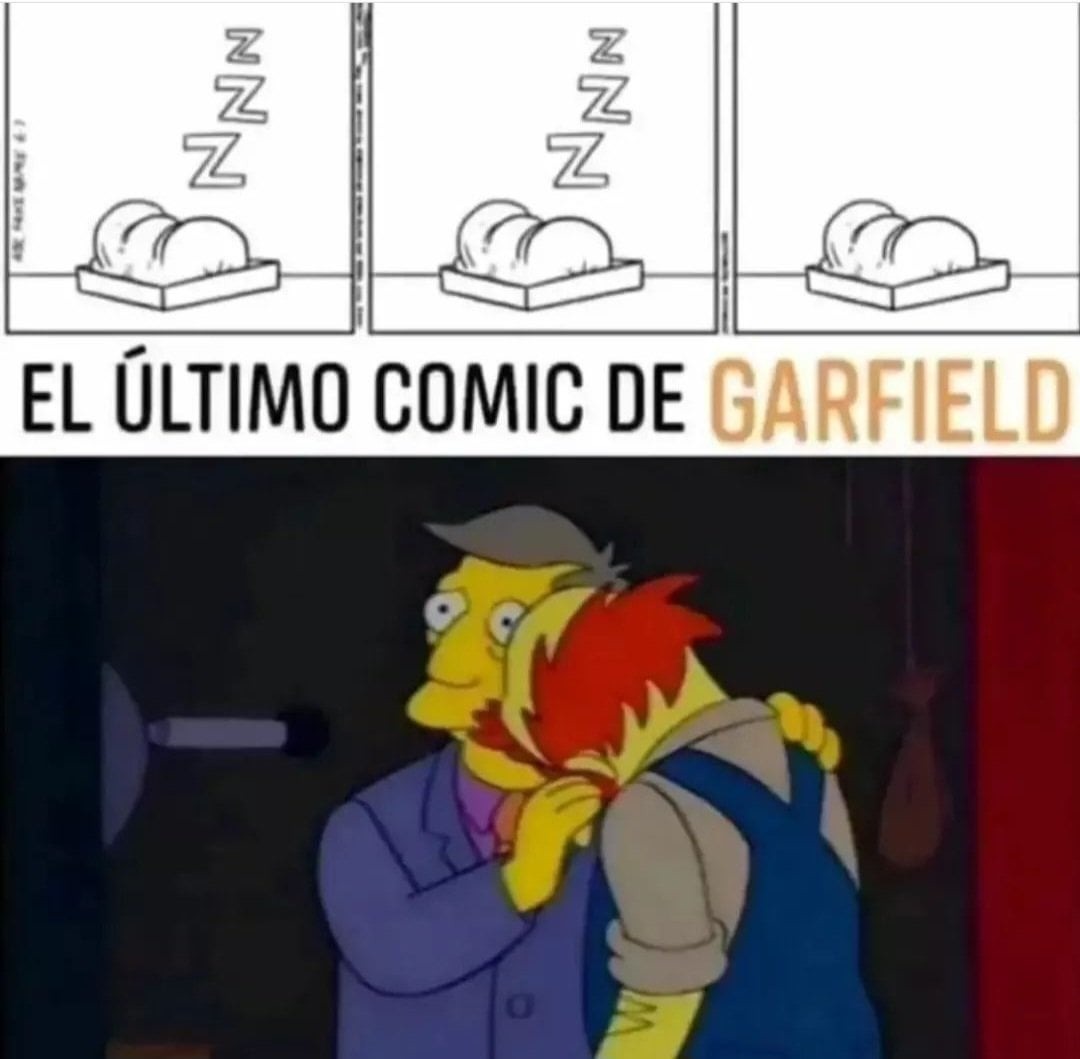 Último comic de Garfield - meme