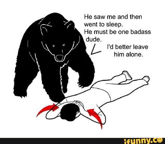 Russians are naturally immune to bears - meme