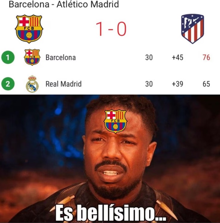 Barcelona ganando la liga - meme