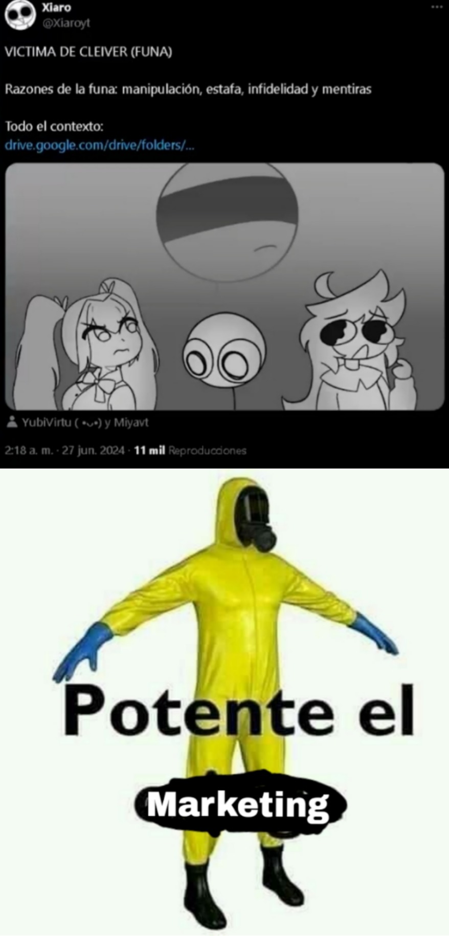 Puro marketing solo para ganar vistas :V - meme
