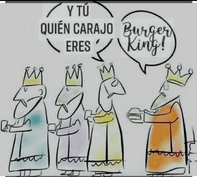 Reyes Magos racistas con Papa noel - meme