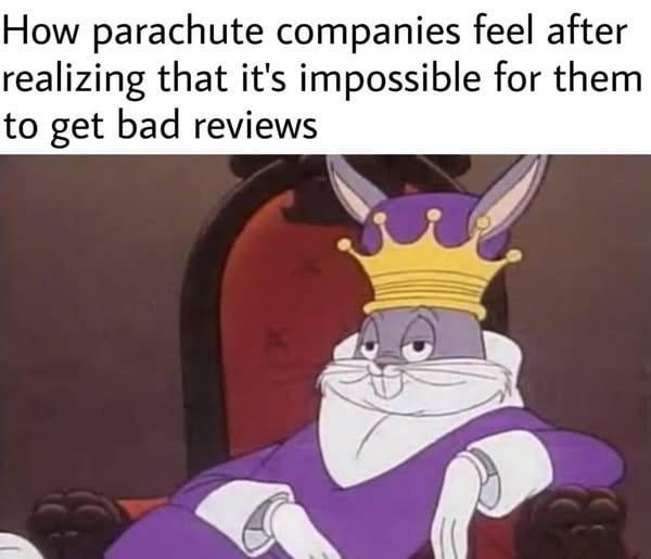 Parachute reviews - meme