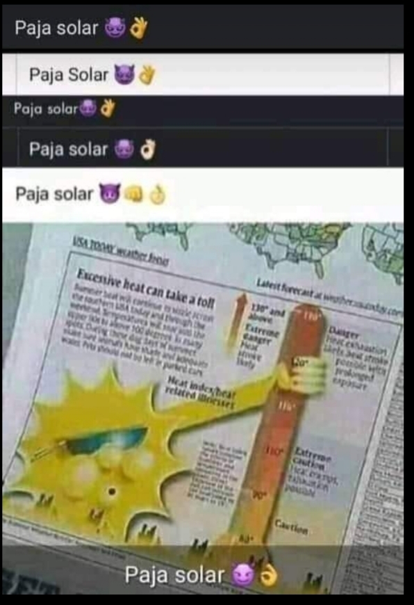 Paja solar - meme
