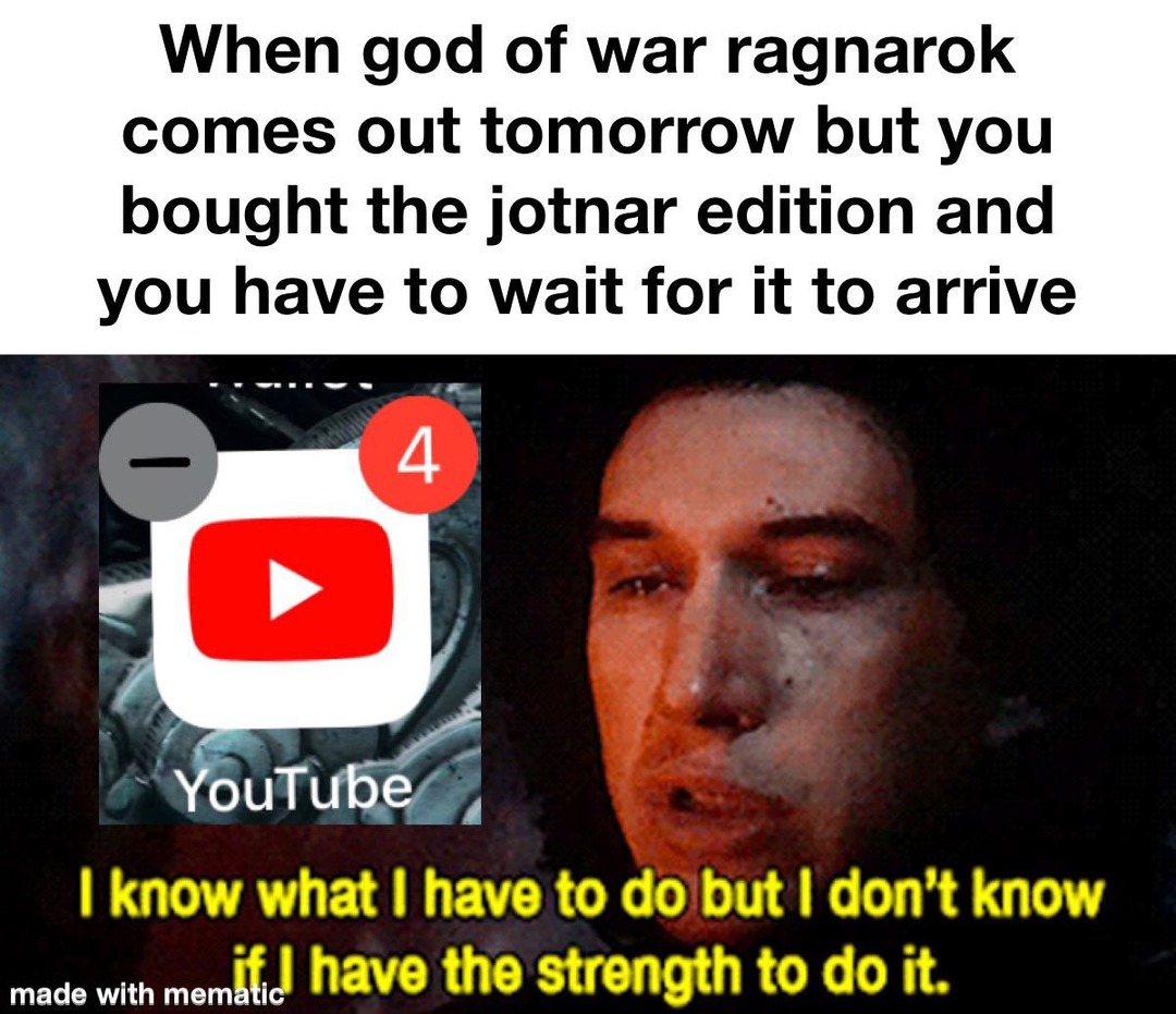 I don't want spoilers from God of War Ragnarok - meme