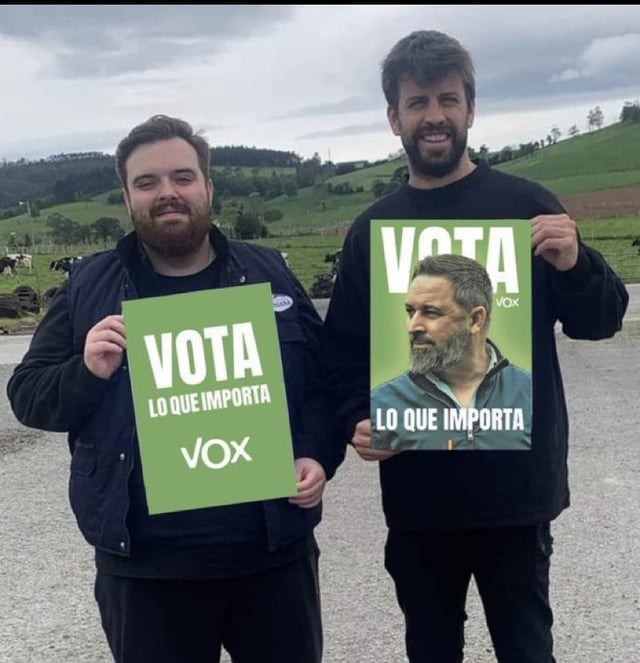 Ibai votando a Vox - meme