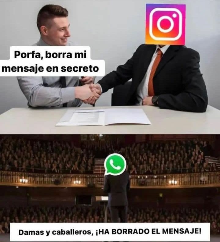 "Cuando quieres discreción pero usas WhatsApp" - meme