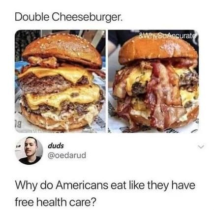 Americans eat like insulin is a suggestion - meme
