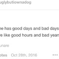 good minutes and bad decades is how i roll