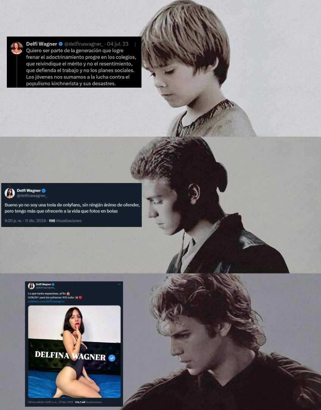 Meme de Delfina Wagner en OF