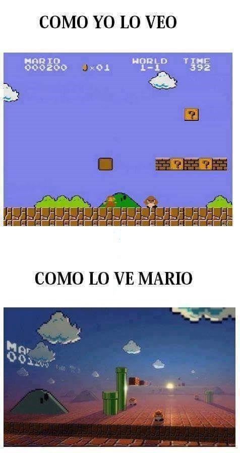 Super Mario Bros, como lo ve el - meme