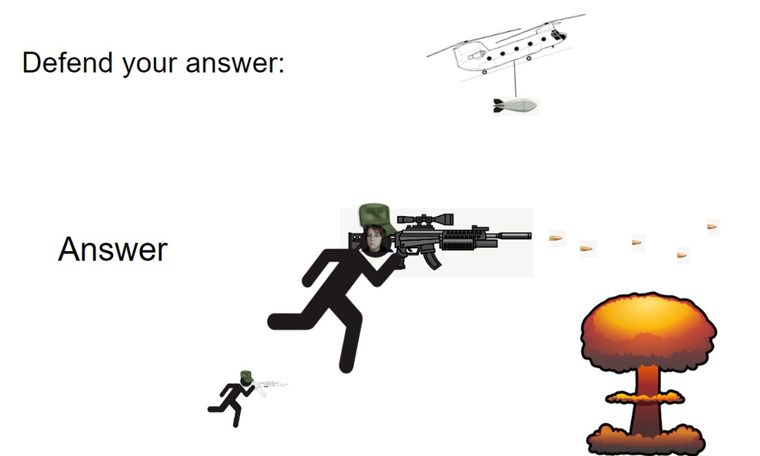 defend your answer - meme