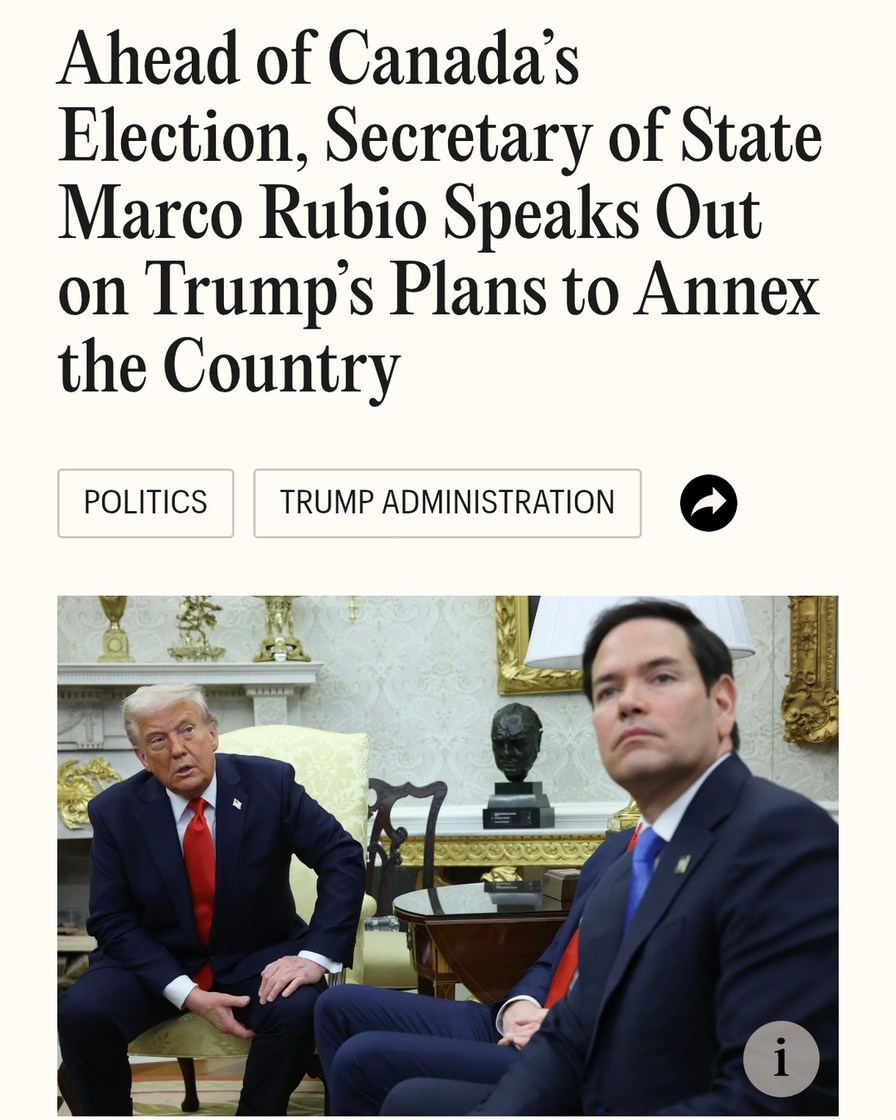 Marco Rubio wildin' about Trump annexing Canada - meme