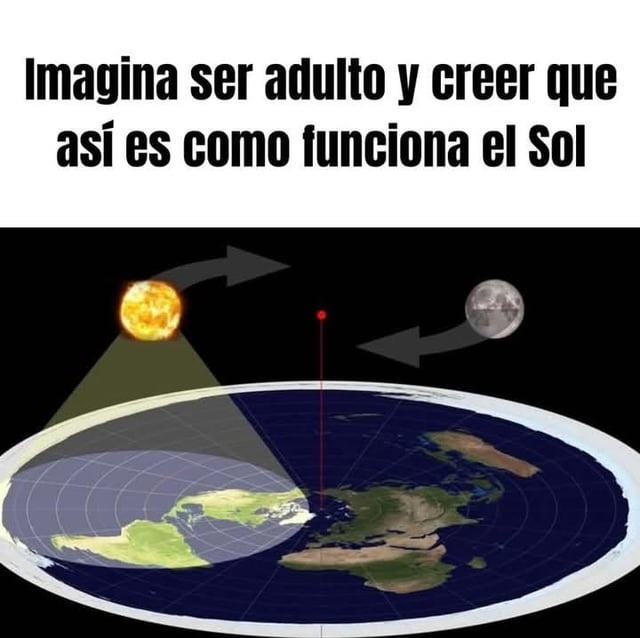 Imagínate ser adulto y pensar que así funciona el sol - meme