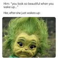 Women when they just wake up